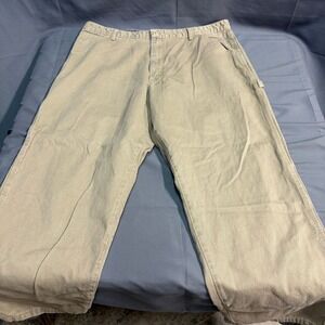 Wrangler Originals Carpenter Work Pants Mens 38x30 Khaki Workwear Pre-owned